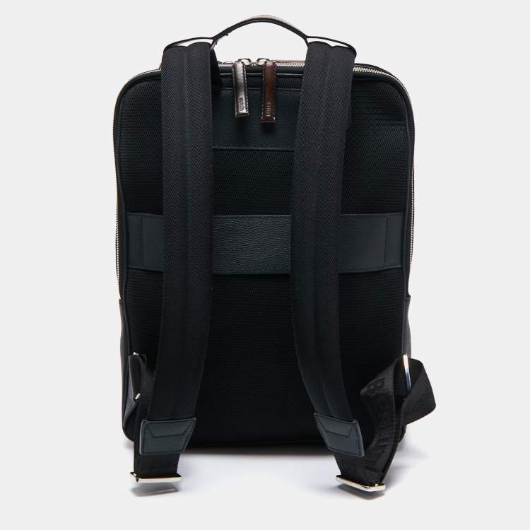 Pre Owned Berluti Black/Brown Block Leather Backpack