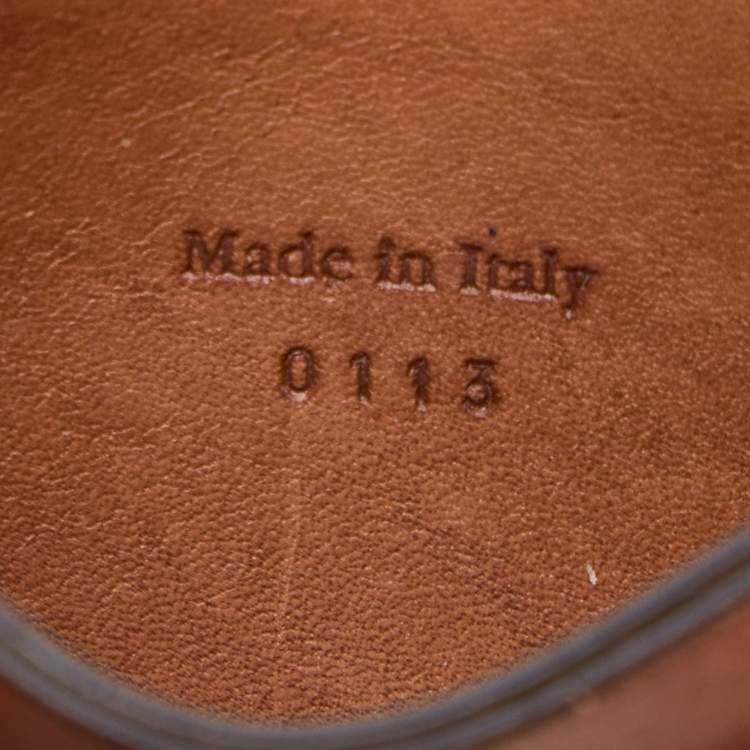 Pre Owned Berluti Tan Scritto Leather Card Holder 