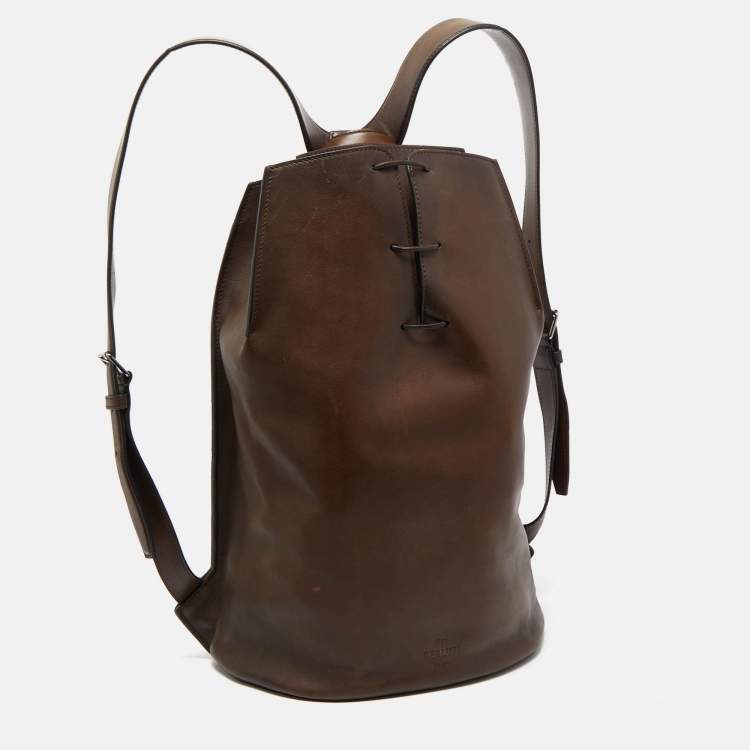 Pre Owned Berluti Brown Ombre Leather Alessandro Backpack