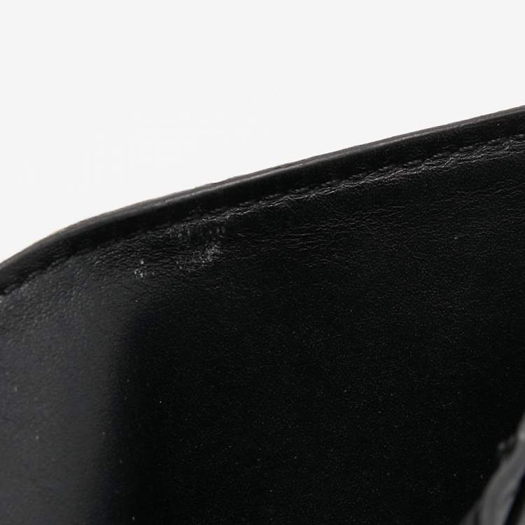 Pre Owned Berluti Dark Grey/Olive Green Coated Canvas and Leather Bifold Wallet