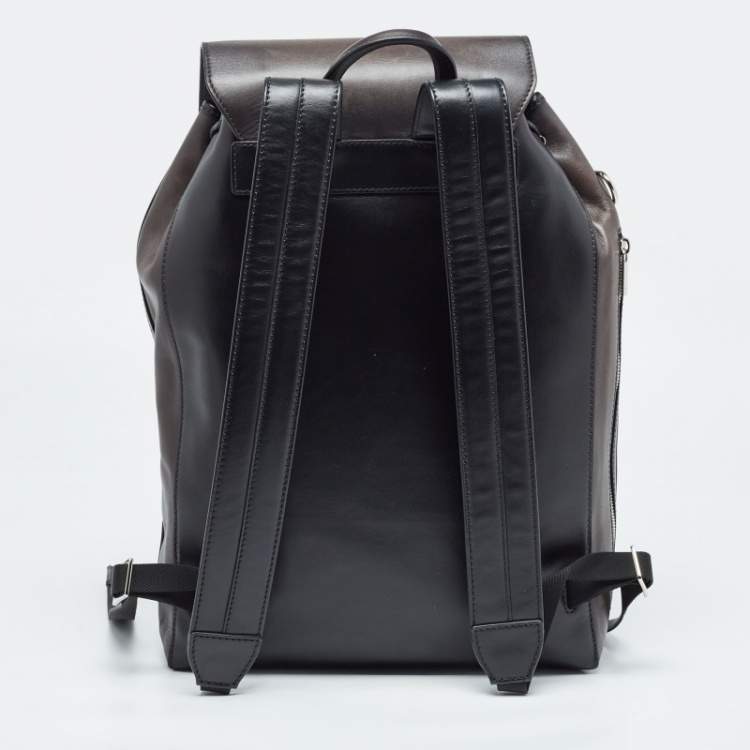 Pre Owned Berluti Dark Brown Leather Day Out Scritto Backpack