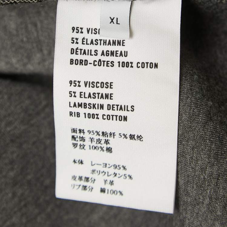Pre Owned Berluti Black Knit Logo Leather Detail Hooded Sweatshirt XL