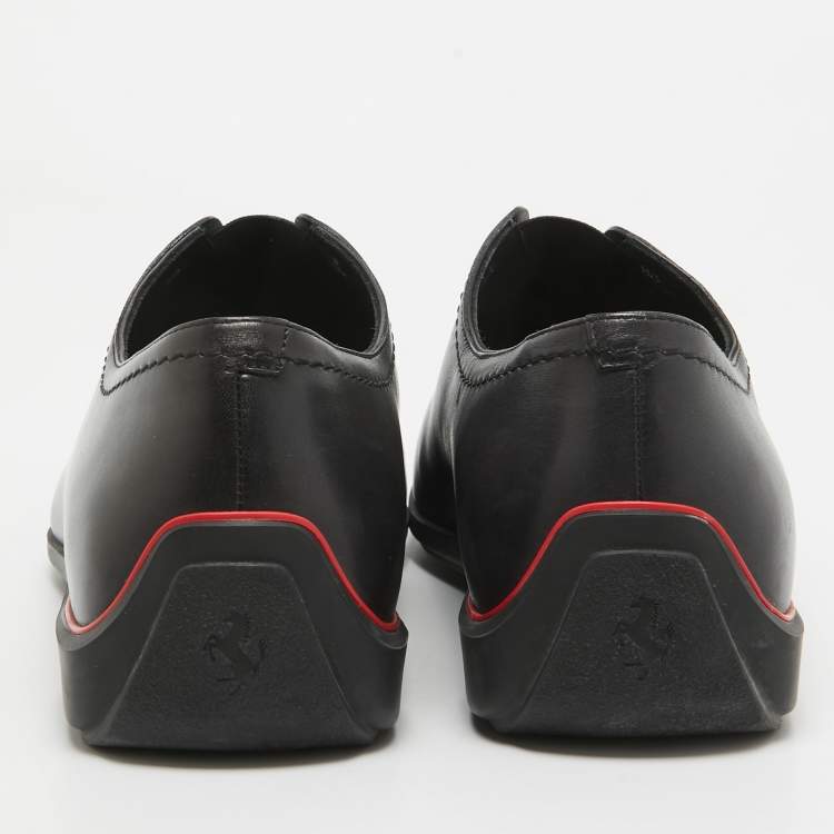 Pre Owned Berluti X Ferrari Black Leather Slip On Loafers Size 42