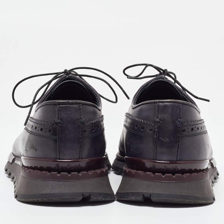 Pre Owned Berluti Blue Leather Brogue Sneakers Size 43