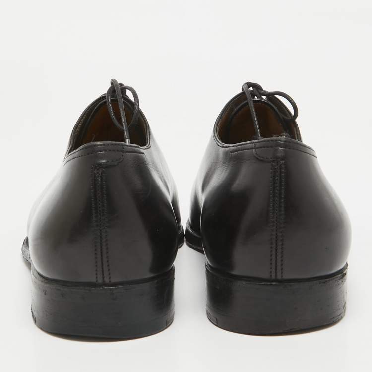 Pre Owned Berluti Black Leather Lace Up Loafers Size 40.5