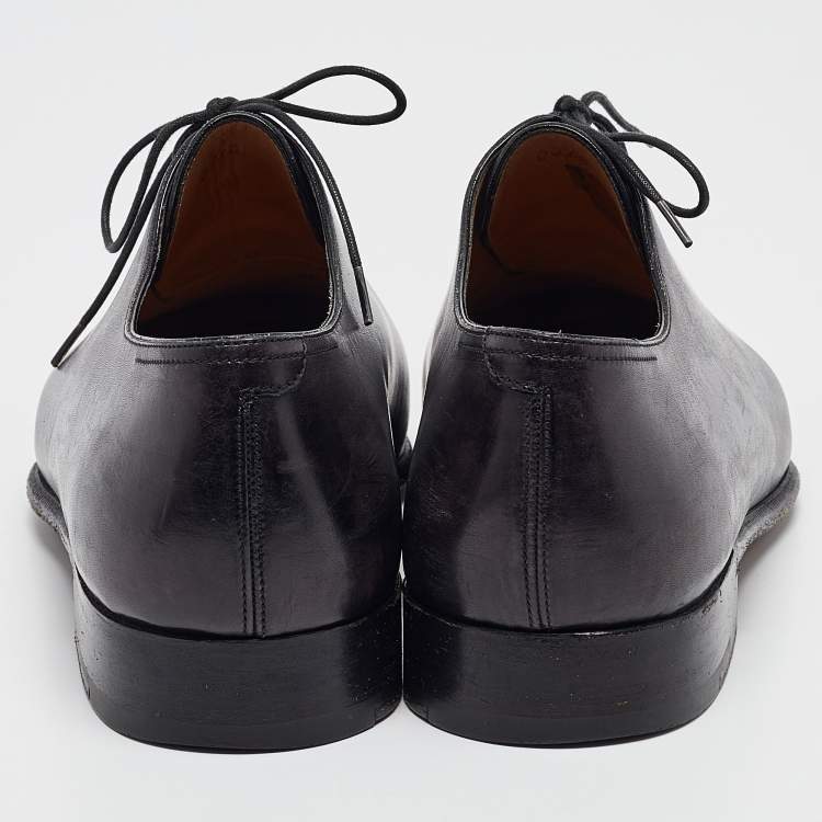 Pre Owned Berluti Black Galet Leather Alessandro Oxfords Size 41