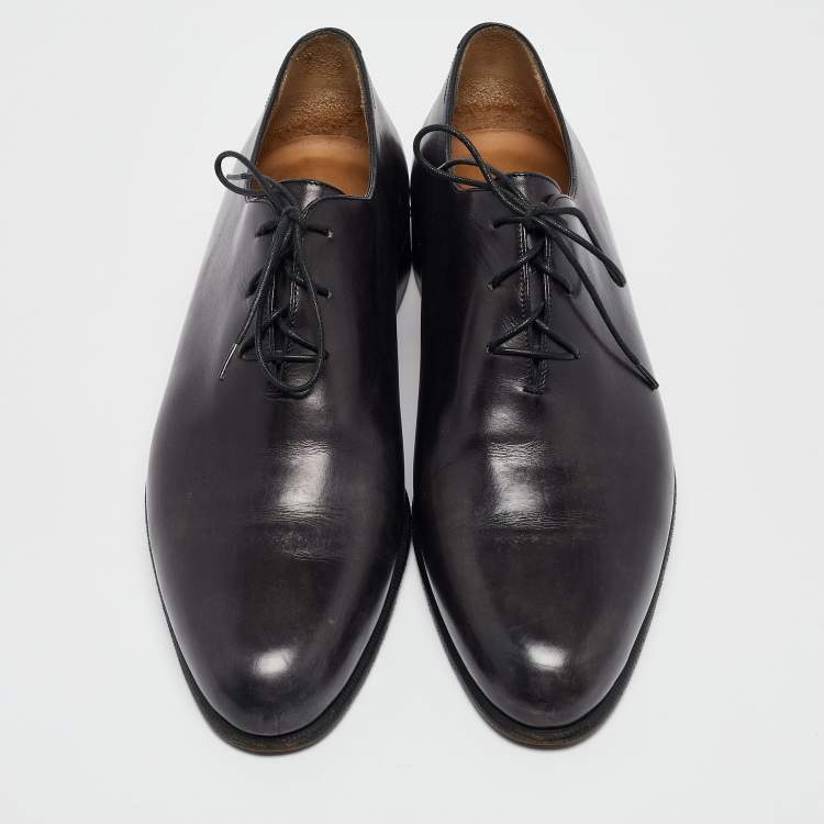 Pre Owned Berluti Black Galet Leather Alessandro Oxfords Size 41