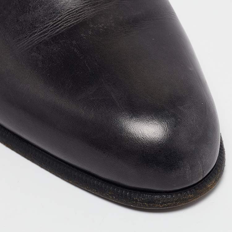 Pre Owned Berluti Black Galet Leather Alessandro Oxfords Size 41