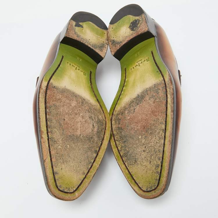 Pre Owned Berluti Tan Leather Andy Penny Loafers Size 38