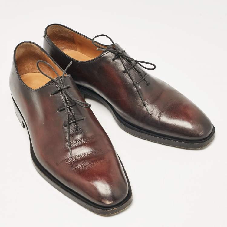 Pre Owned Berluti Two Tone Leather Alessandro Oxfords Size 42.5
