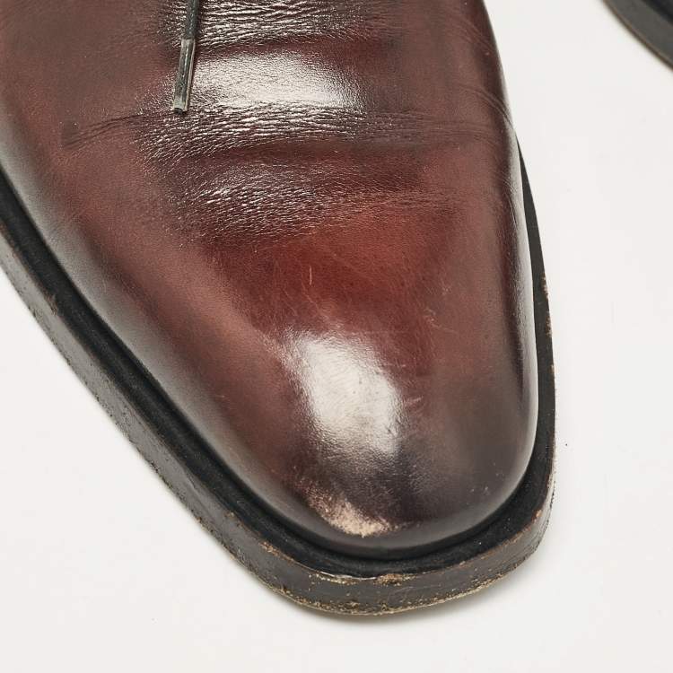 Pre Owned Berluti Two Tone Leather Alessandro Oxfords Size 42.5