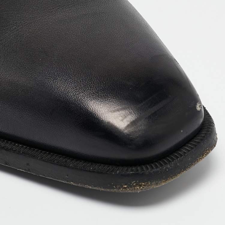 Pre Owned Berluti Black Leather Alessandro Démesure Oxfords Size 43