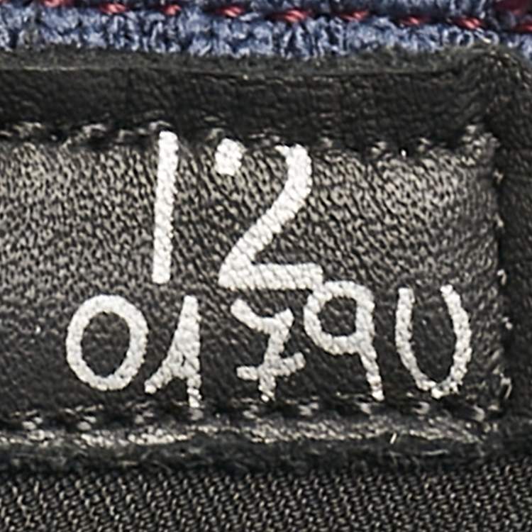 Pre Owned Berluti Navy Blue Shadow Knit Fabric Low Top Sneakers Size 46