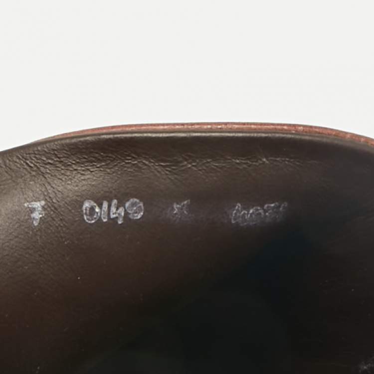 Pre Owned Berluti Brown Leather Playtime Slip On Sneakers Size 41