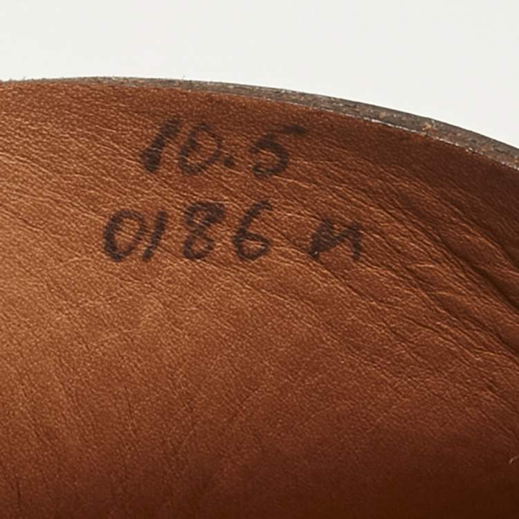 Pre Owned Berluti Brown Leather Penny Loafers Size 44.5