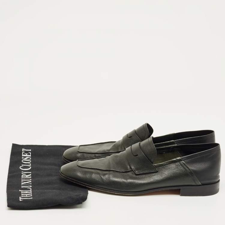 Pre Owned حذاء لوفرز بيرلوتي لورينزو جلد أسود مقاس 42