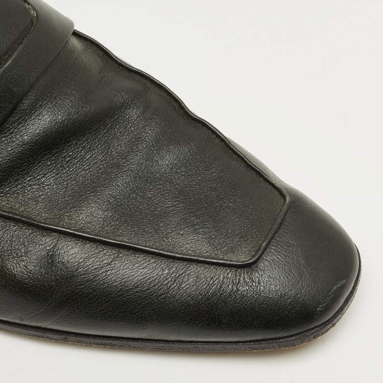 Pre Owned حذاء لوفرز بيرلوتي لورينزو جلد أسود مقاس 42