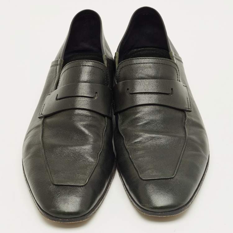 Pre Owned حذاء لوفرز بيرلوتي لورينزو جلد أسود مقاس 42