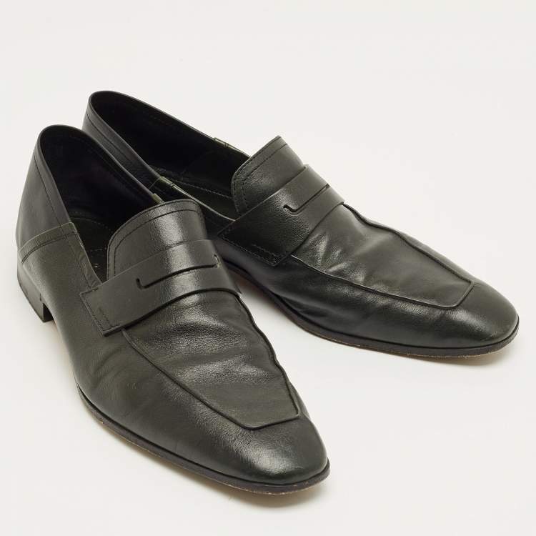 Pre Owned حذاء لوفرز بيرلوتي لورينزو جلد أسود مقاس 42