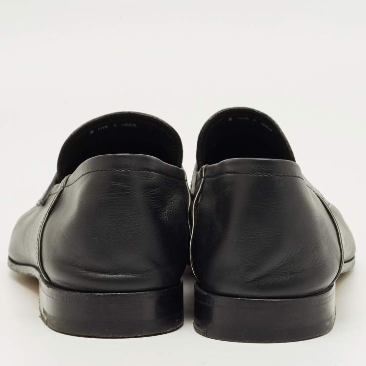 Pre Owned حذاء لوفرز بيرلوتي لورينزو جلد أسود مقاس 42