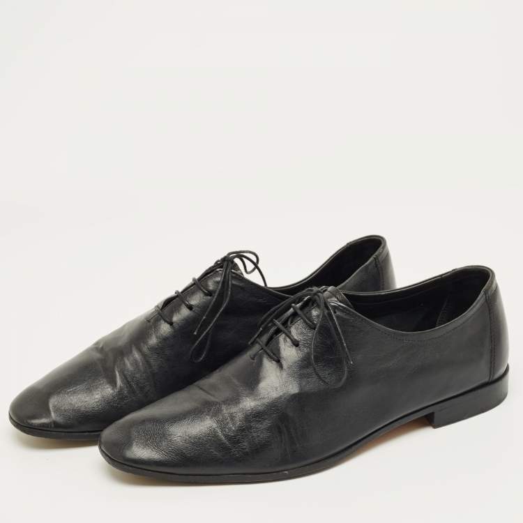 Pre Owned Berluti Black Leather Lace Up Oxfords Size 42