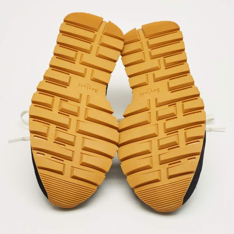 Pre Owned Berluti Two Tone  Leather and Suede Run Track Lace Up Sneakers Size 42