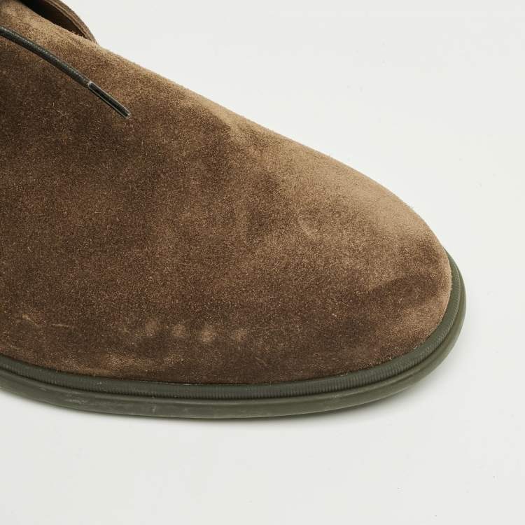 مملوكة مسبقًا بوت بيرلوتي رباط جلد سويدي بني مقاس 42.5 