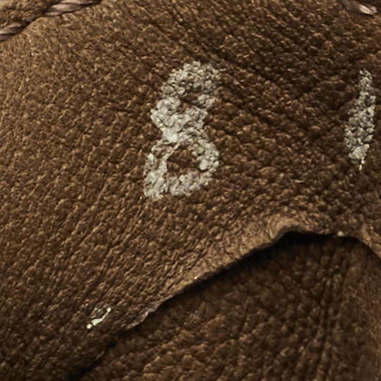 مملوكة مسبقًا بوت بيرلوتي رباط جلد سويدي بني مقاس 42.5 