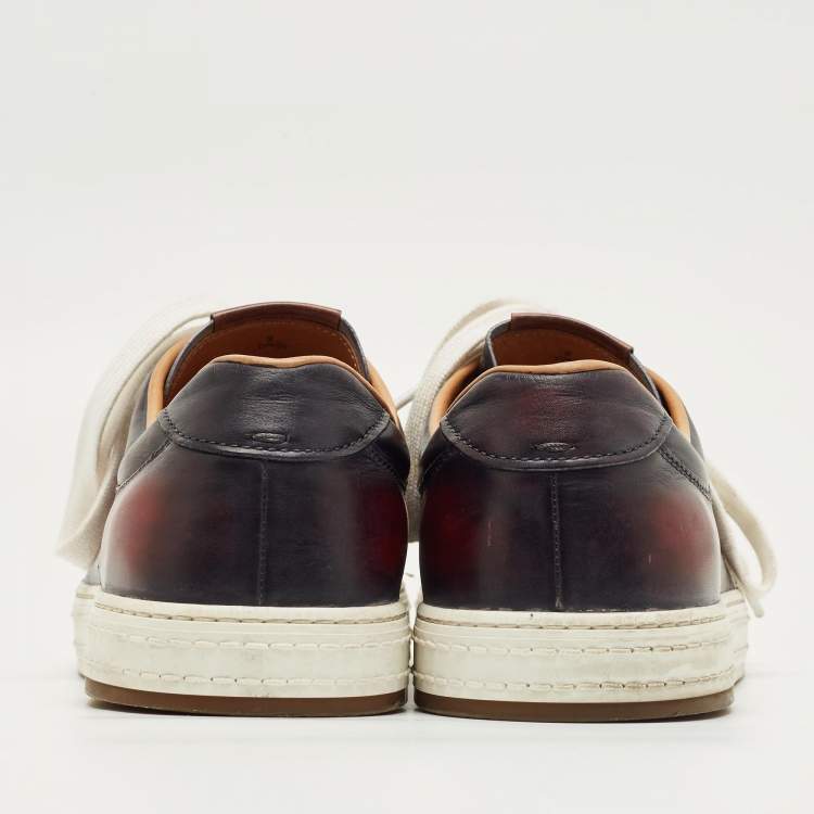 Pre Owned Berluti Multicolor Leather Playtime Lace Up Sneakers Size 42