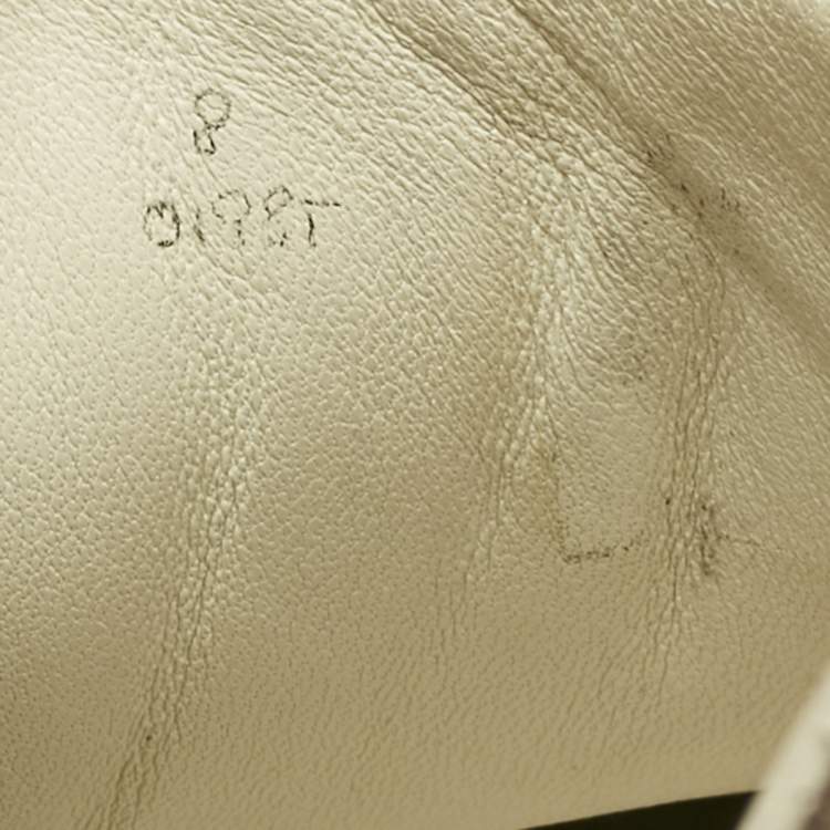 Pre Owned Berluti Navy Blue/Grey Leather and Suede Run Track Lace Up Sneakers Size 42