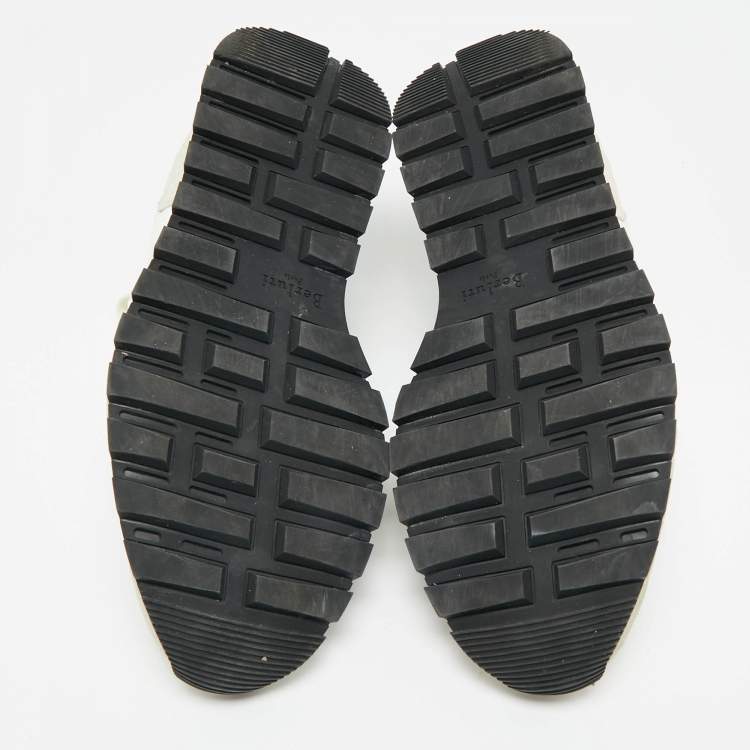 مملوكة مسبقًا حذاء رياضي بيرلوتي برباط علوي منخفض جلد بروغ أسود مقاس 41.5