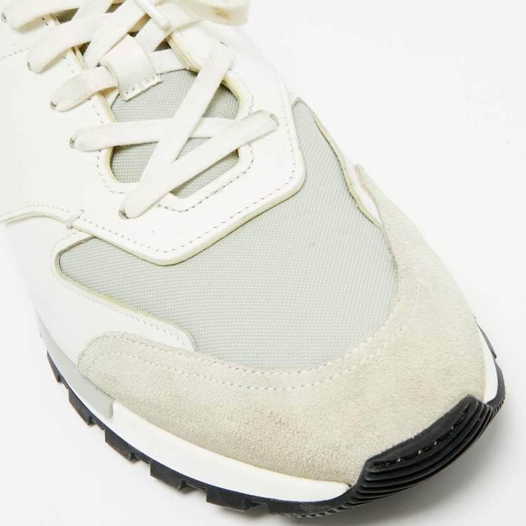 مملوكة مسبقًا حذاء رياضي بيرلوتي برباط علوي منخفض جلد بروغ أسود مقاس 41.5