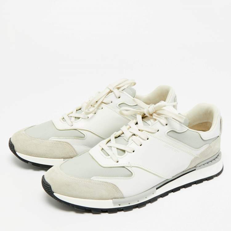 مملوكة مسبقًا حذاء رياضي بيرلوتي برباط علوي منخفض جلد بروغ أسود مقاس 41.5