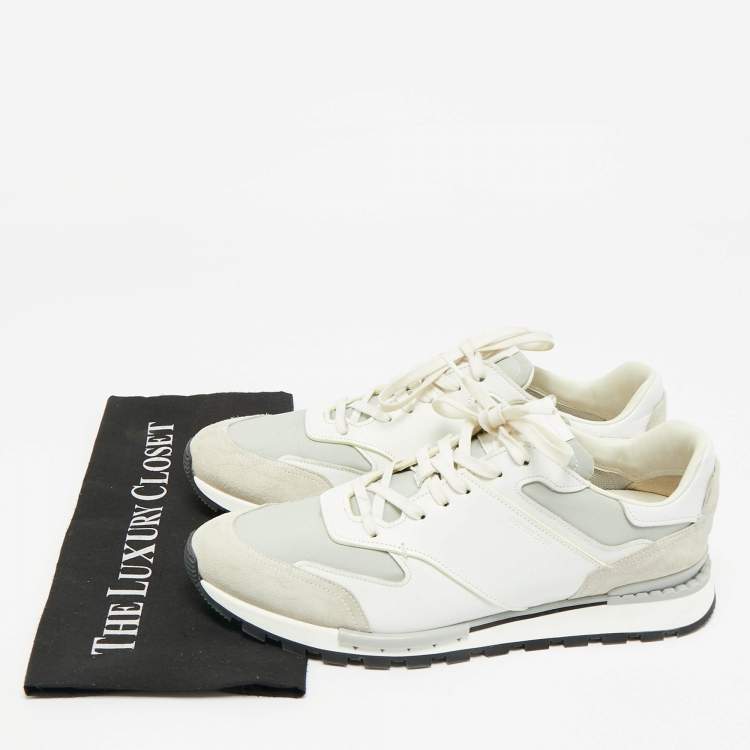 مملوكة مسبقًا حذاء رياضي بيرلوتي برباط علوي منخفض جلد بروغ أسود مقاس 41.5