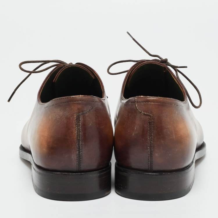 Pre Owned Berluti Alessandro Démesure Size 41.5 Brown Leather Oxfords