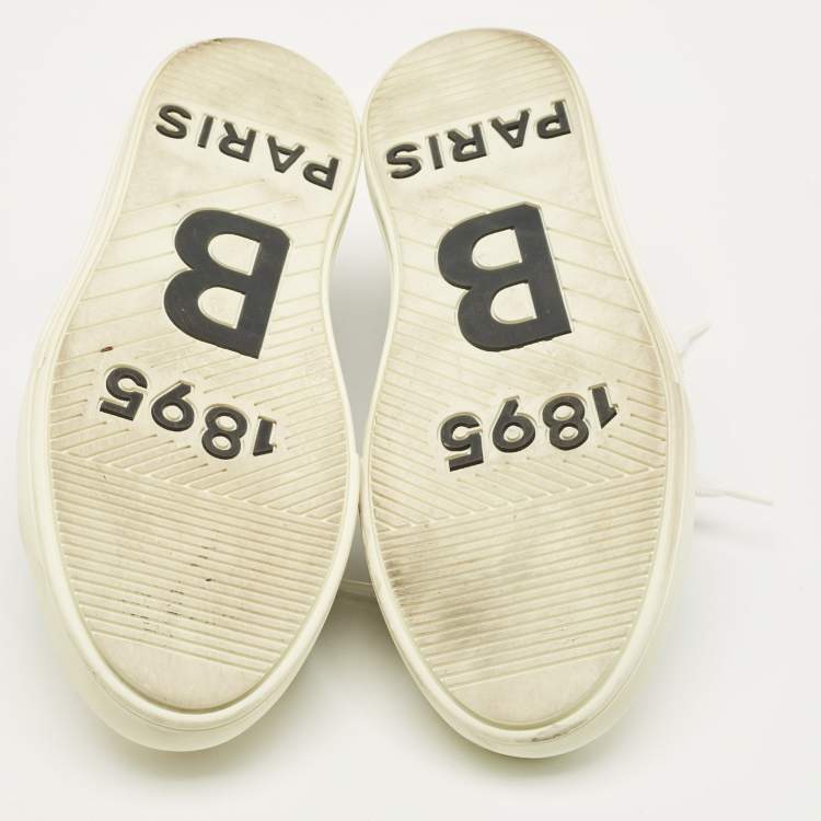 مملوكة مسبقًا Berluti Scritto Size 43 Navy Blue Graphics Canvas Lace Up Sneakers