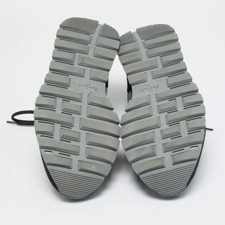 Pre Owned Berluti run track Size 43 Tricolor Leather and Suede Lace Up Sneakers