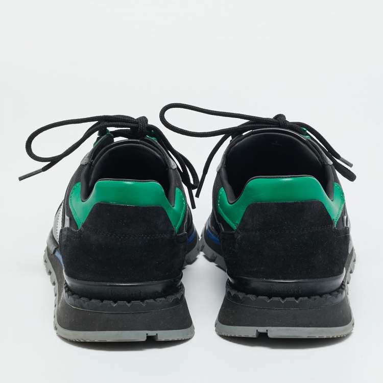 Pre Owned Berluti run track Size 43 Tricolor Leather and Suede Lace Up Sneakers