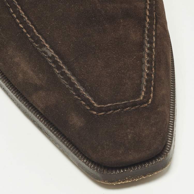 مملوكة مسبقًا Berluti Size 43 Brown Suede Penny Loafers