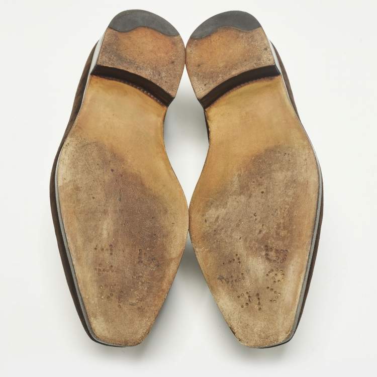 مملوكة مسبقًا Berluti Size 43 Brown Suede Penny Loafers