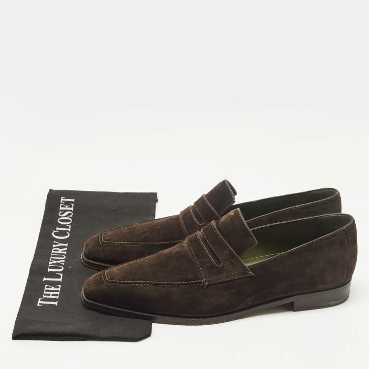 مملوكة مسبقًا Berluti Size 43 Brown Suede Penny Loafers