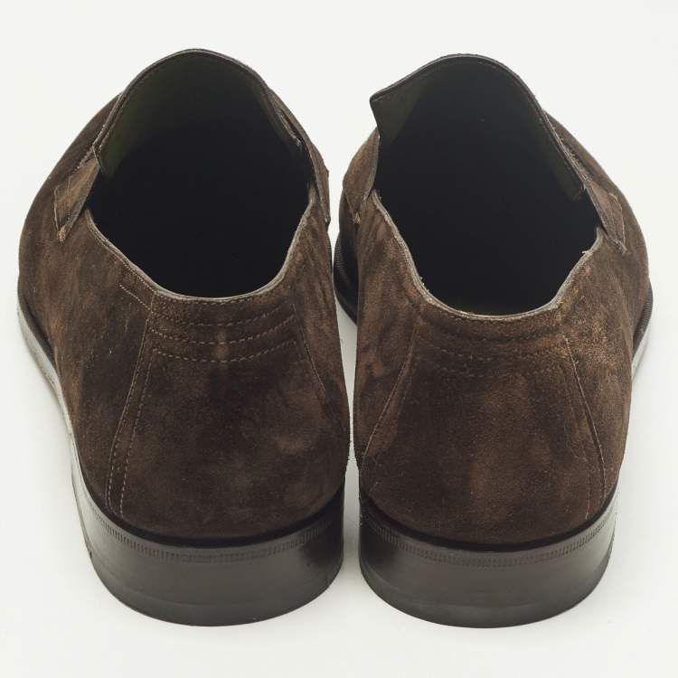 مملوكة مسبقًا Berluti Size 43 Brown Suede Penny Loafers