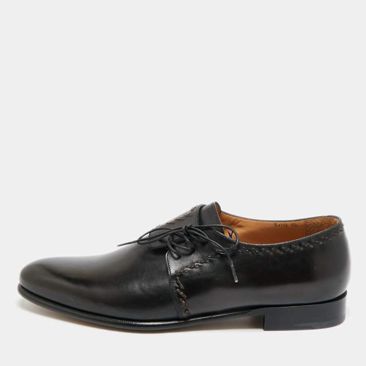 مملوكة مسبقًا Berluti Size 43 Black Leather Lace Up Oxfords