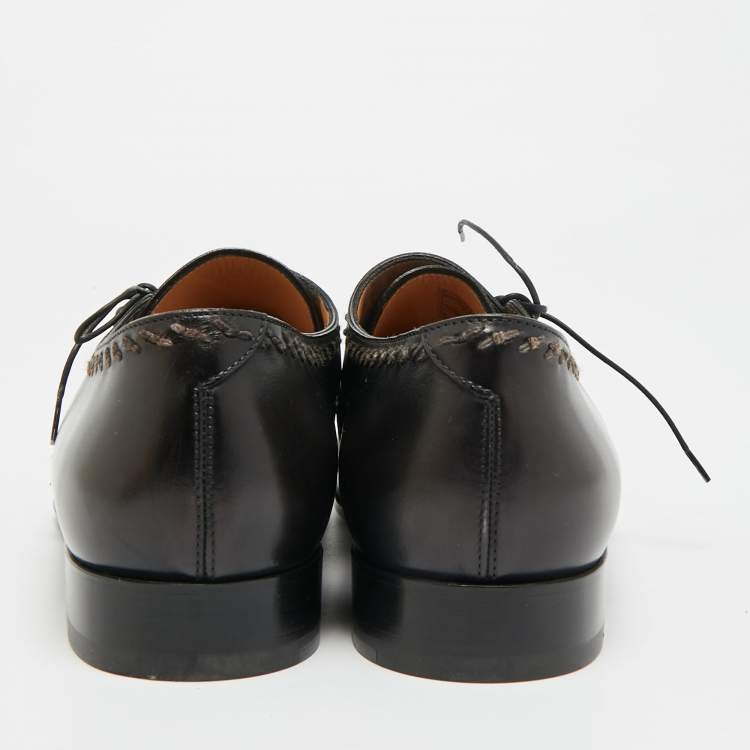 مملوكة مسبقًا Berluti Size 43 Black Leather Lace Up Oxfords