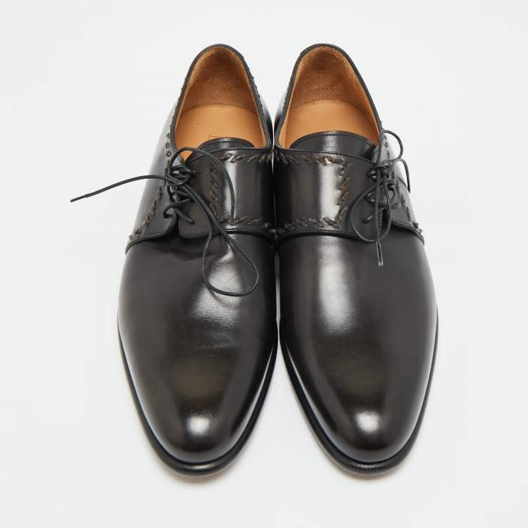 مملوكة مسبقًا Berluti Size 43 Black Leather Lace Up Oxfords