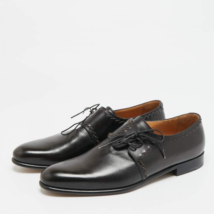 مملوكة مسبقًا Berluti Size 43 Black Leather Lace Up Oxfords