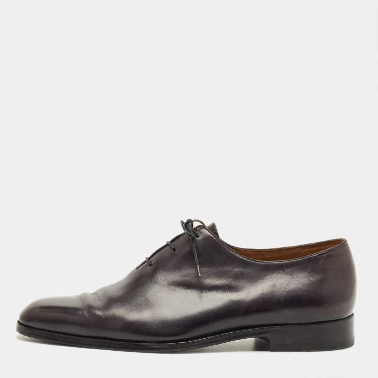 مملوكة مسبقًا Berluti Size 43.5 Black Leather Derby