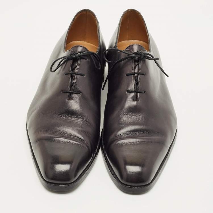 مملوكة مسبقًا Berluti Size 43.5 Black Leather Derby