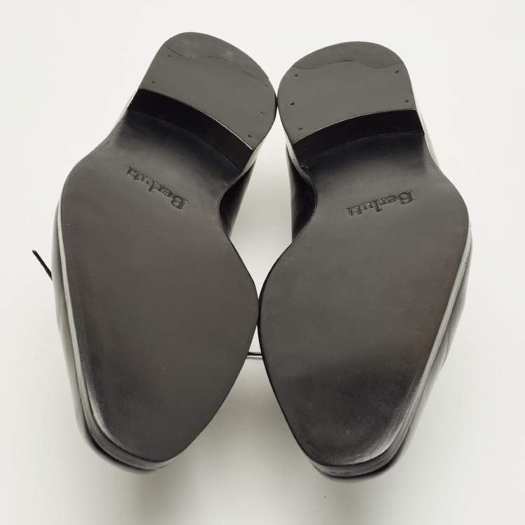 مملوكة مسبقًا Berluti Size 43.5 Black Leather Derby