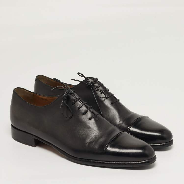Pre Owned Berluti Size 42.5 Black Leather Derby